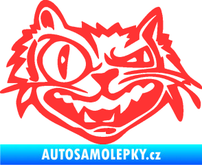 Samolepka Zlý kocour levá světle červená