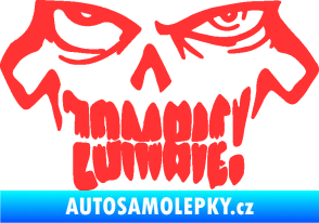 Samolepka Zombie 003 světle červená