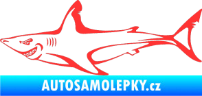 Samolepka Žralok 009 levá světle červená