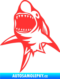 Samolepka Žralok 011 levá světle červená