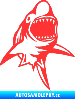 Samolepka Žralok 011 pravá světle červená