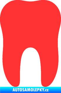 Samolepka Zub 001 stolička světle červená
