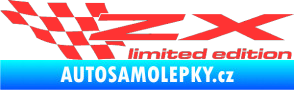 Samolepka ZX limited edition levá světle červená