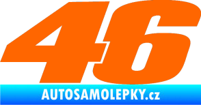 Samolepka 46 Valentino Rossi jednobarevná Fluorescentní oranžová