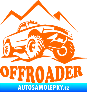 Samolepka 4x4 Offroader pravá Fluorescentní oranžová