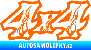 Samolepka 4x4 varianta 021 Fluorescentní oranžová
