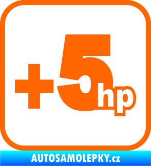 Samolepka +5hp 002 Fluorescentní oranžová
