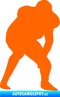 Samolepka Americký fotbal 007 pravá Fluorescentní oranžová