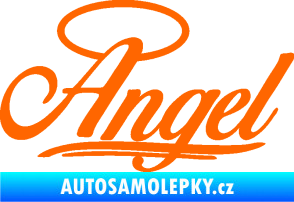 Samolepka Angel nápis Fluorescentní oranžová