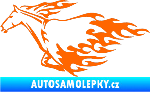 Samolepka Animal flames 003 levá kůň Fluorescentní oranžová