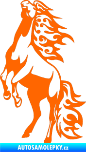 Samolepka Animal flames 013 levá kůň Fluorescentní oranžová