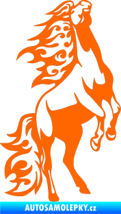 Samolepka Animal flames 013 pravá kůň Fluorescentní oranžová