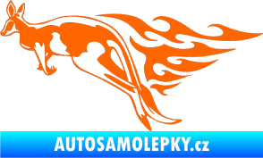 Samolepka Animal flames 044 levá klokan Fluorescentní oranžová