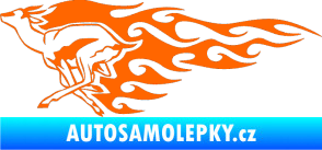 Samolepka Animal flames 092 levá antilopa Fluorescentní oranžová