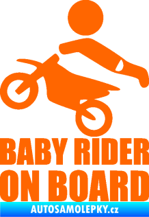 Samolepka Baby rider on board levá Fluorescentní oranžová