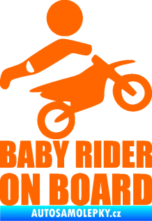 Samolepka Baby rider on board pravá Fluorescentní oranžová