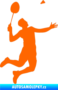 Samolepka Badminton 001 pravá Fluorescentní oranžová