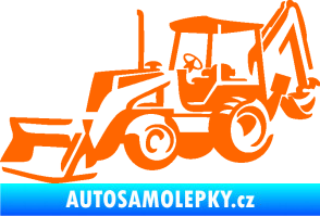 Samolepka Bagr 002 levá Fluorescentní oranžová