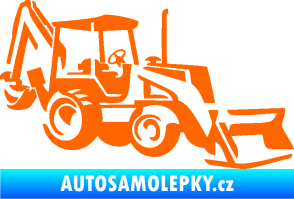 Samolepka Bagr 002 pravá Fluorescentní oranžová