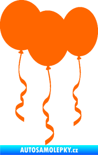 Samolepka Balonky Fluorescentní oranžová