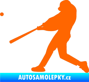 Samolepka Baseball 001 levá Fluorescentní oranžová
