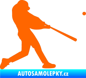 Samolepka Baseball 001 pravá Fluorescentní oranžová