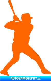 Samolepka Baseball 003 pravá Fluorescentní oranžová