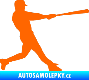 Samolepka Baseball 004 pravá Fluorescentní oranžová