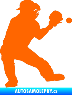 Samolepka Baseball 007 pravá Fluorescentní oranžová