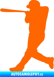 Samolepka Baseball 009 levá Fluorescentní oranžová