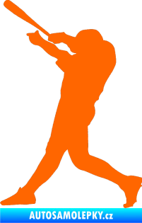Samolepka Baseball 011 levá Fluorescentní oranžová