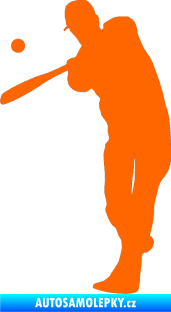 Samolepka Baseball 012 levá Fluorescentní oranžová