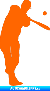 Samolepka Baseball 012 pravá Fluorescentní oranžová