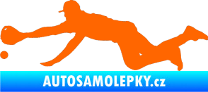 Samolepka Baseball 015 levá Fluorescentní oranžová