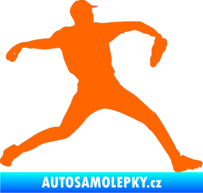 Samolepka Baseball 019 pravá Fluorescentní oranžová