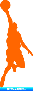 Samolepka Basketbal 004 levá Fluorescentní oranžová