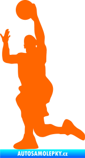 Samolepka Basketbal 005 levá Fluorescentní oranžová