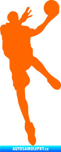 Samolepka Basketbal 006 pravá Fluorescentní oranžová