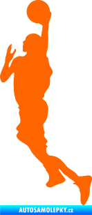 Samolepka Basketbal 007 levá Fluorescentní oranžová