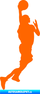 Samolepka Basketbal 007 pravá Fluorescentní oranžová