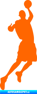 Samolepka Basketbal 008 pravá Fluorescentní oranžová