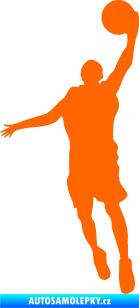 Samolepka Basketbal 009 levá Fluorescentní oranžová