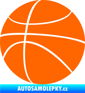 Samolepka Basketbalový míč 001 Fluorescentní oranžová