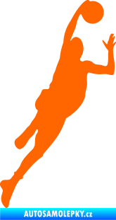 Samolepka Basketbal 003 pravá Fluorescentní oranžová
