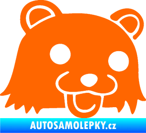 Samolepka Bear pravá Fluorescentní oranžová