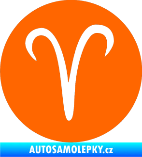Samolepka Beran zvěrokruh 001 - horoskop Fluorescentní oranžová