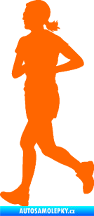 Samolepka Běžkyně 001 levá jogging Fluorescentní oranžová