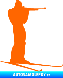 Samolepka Biatlon 001 pravá Fluorescentní oranžová