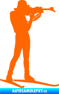Samolepka Biatlon 003 pravá Fluorescentní oranžová