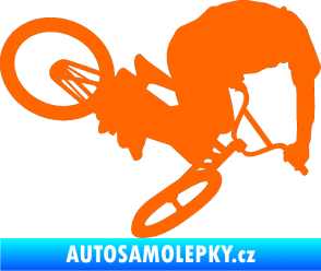 Samolepka Biker 001 pravá Fluorescentní oranžová